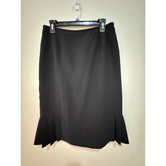 Evan-Picone Black Skirt Suit Size 10 With Side Pleats - Picture 1 of 6